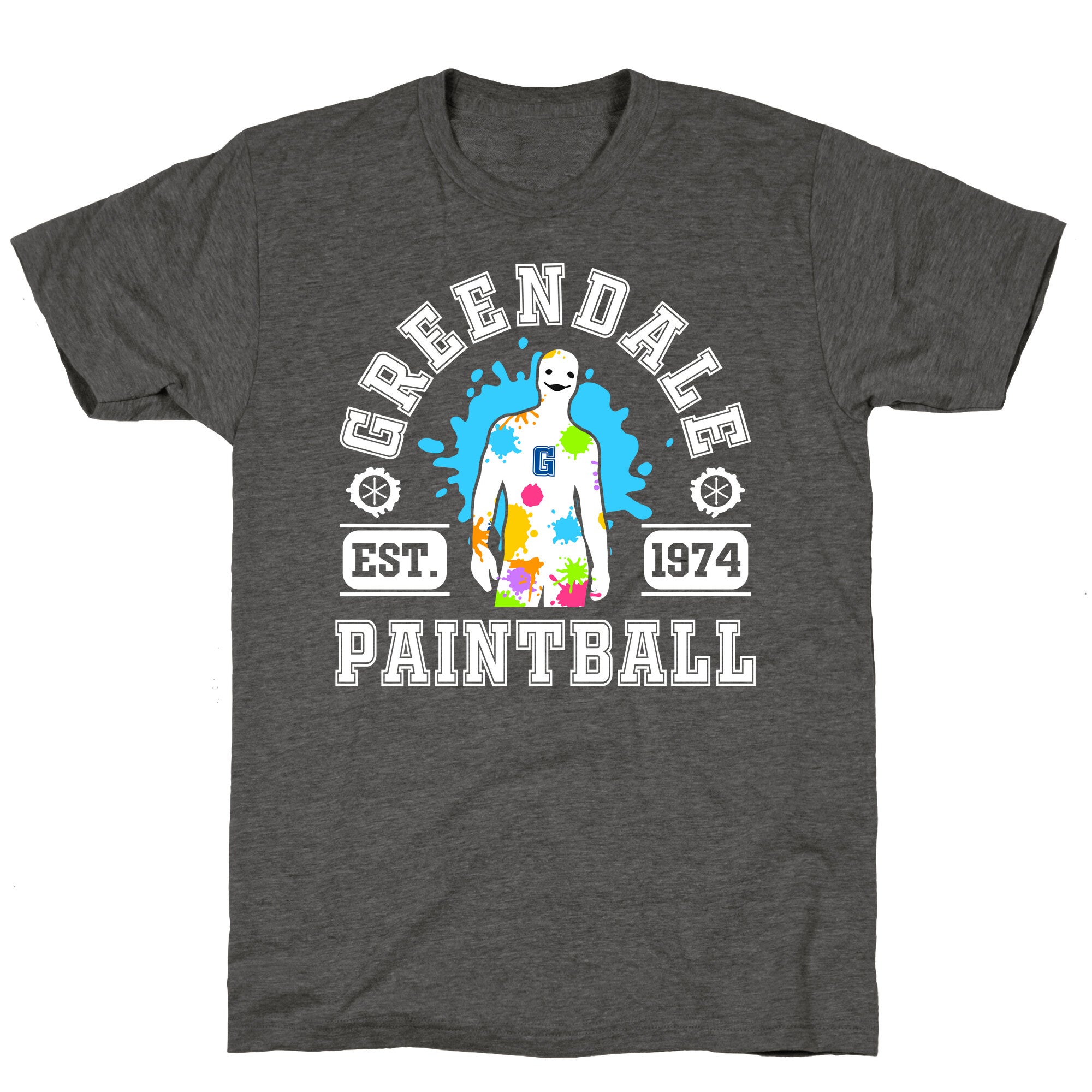 Greendale Community College Paintball Unisex Triblend Tee